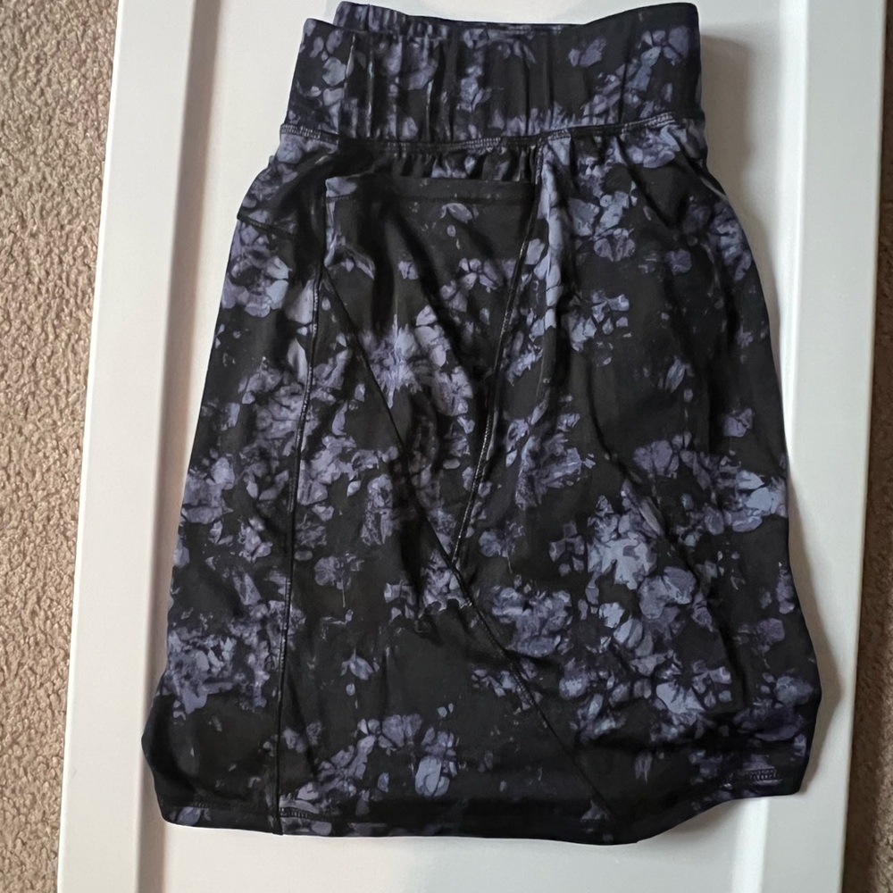 Floral Black and Purple Skirt